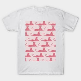 Pink Preppy Tiger Maximalist Y2k Design T-Shirt